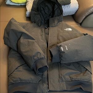 The North Face Men's Dark Gray Hooded Ski Jacket